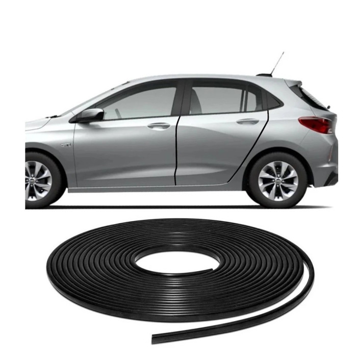 10 metros Borracha Protetora para Porta de Carro e Bordas Veiculo Universal Carro Preto Fosco 10 metros Borracha Protetora para Porta de Carro e Bordas Veiculo Universal Carro Preto Fosco
